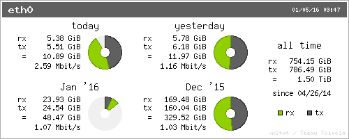 vnstat example