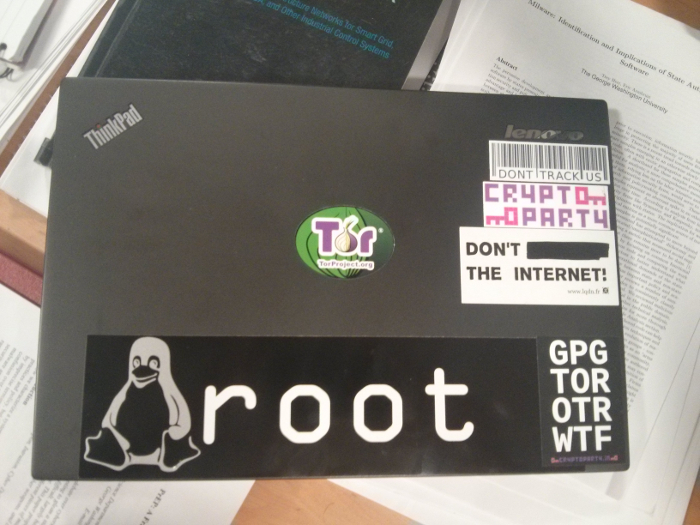 ThinkPad T450s with stickers